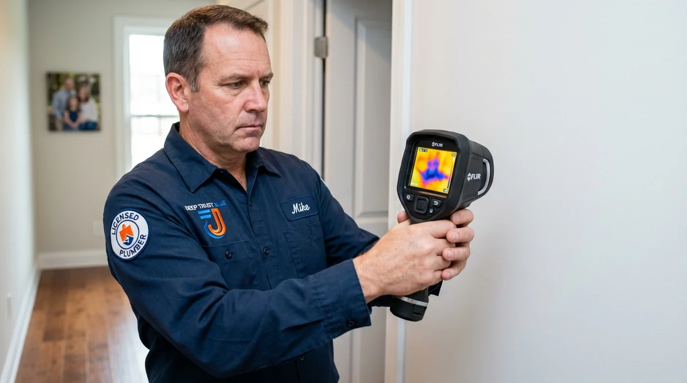 Thermal imaging leak detection by Johns Plumbing LLC in Ellerbe